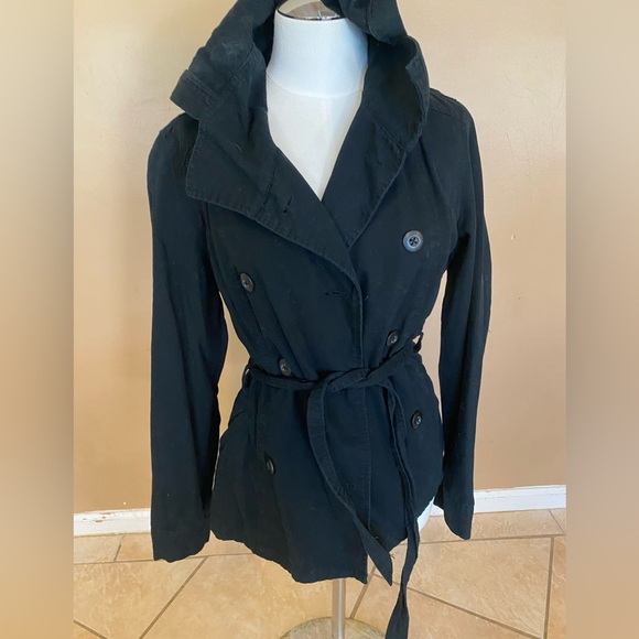 Converse Black Trench Coat Tailored Design - Picture 1 of 10